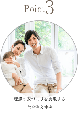 Point 3理想の家づくりを実現する完全注文住宅
